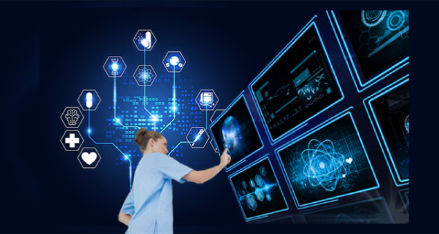Illustration showing how next gen technology improves efficiency in healthcare