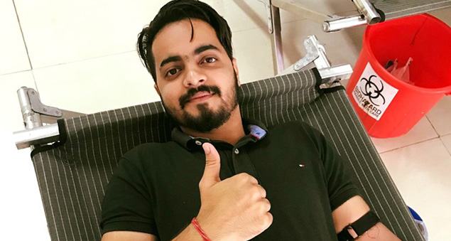 team supporting blood donation drive with active volunteer participation