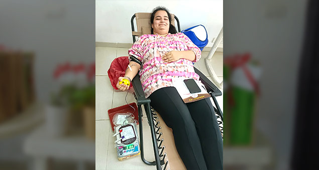 employees volunteering for blood donation during the 2022 campaign