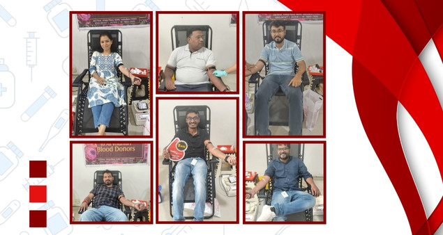 Team participating in Blood Donation Drive 2024 to support health and community welfare
