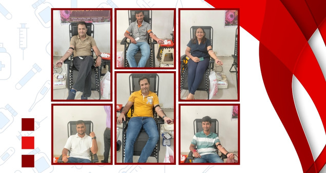Team participating in Blood Donation Drive 2024 to support health and community welfare