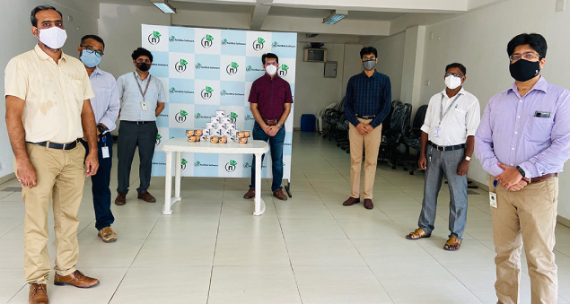 team providing support to covid-19 warriors in memory of the founder’s birth anniversary