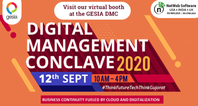 team exhibiting technology solutions at gesia digital conclave 2020