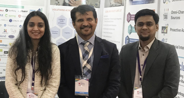 company exhibit booth at gesia vibrant gujarat technology summit 2019