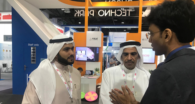 team participating in global tech exhibition gitex 2019 in dubai