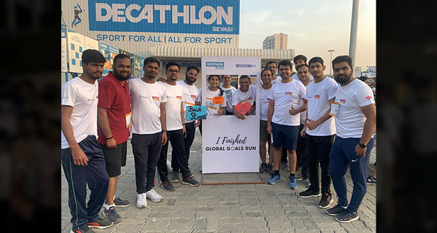 employees participating in the 2022 global goals run in collaboration with aiesec