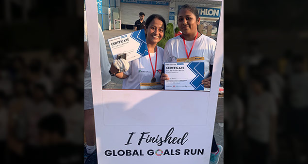 employees participating in the 2022 global goals run in collaboration with aiesec