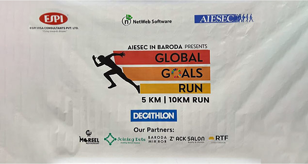 employees participating in the 2022 global goals run in collaboration with aiesec