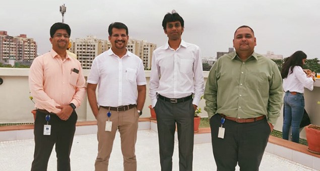 team members celebrating india’s independence day with flag hoisting