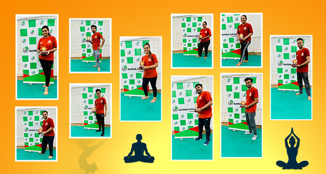 Team observing International Yoga Day 2024 with group yoga sessions promoting health and mindfulness