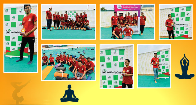 Team observing International Yoga Day 2024 with group yoga sessions promoting health and mindfulness