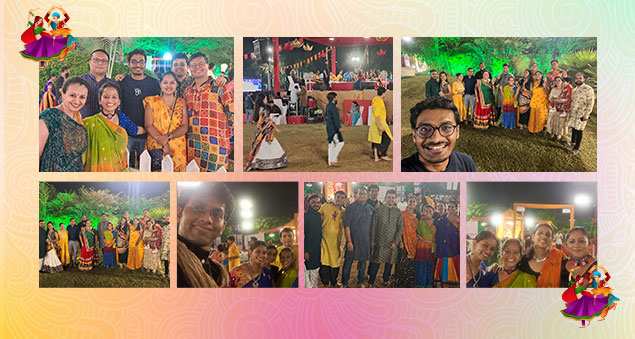 employees enjoying navratri garba and dussehra festivities in 2023