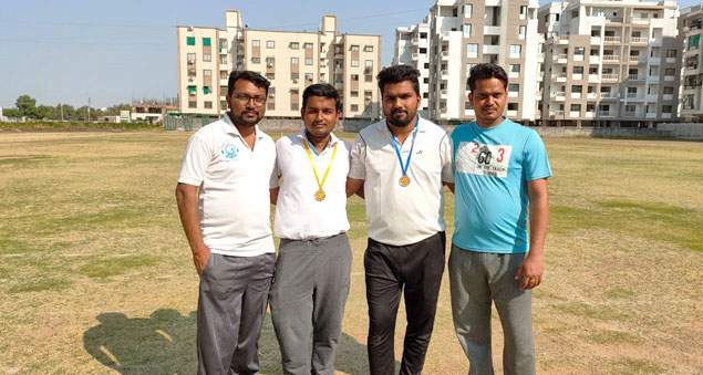 team competing in cricket matches during 2020 internal league
