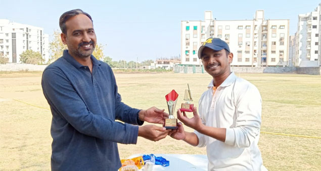 team competing in cricket matches during 2020 internal league