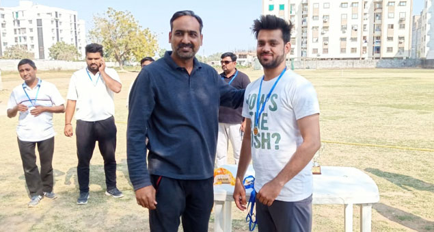 team competing in cricket matches during 2020 internal league