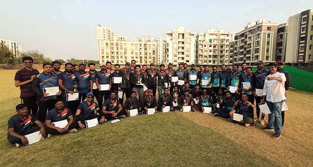 employees engaging in cricket matches and team bonding during netweb premier league 2022 to 2023