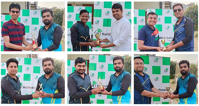 employees engaging in cricket matches and team bonding during netweb premier league 2022 to 2023