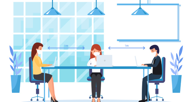 launch event of qbicle’s covid-compliant office seating solution