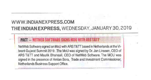 signing mou with ars t&tt at vibrant gujarat summit 2019